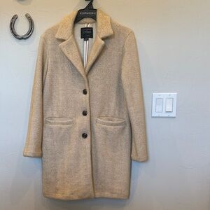 Sanctuary Beige Herringbone Trench Coat